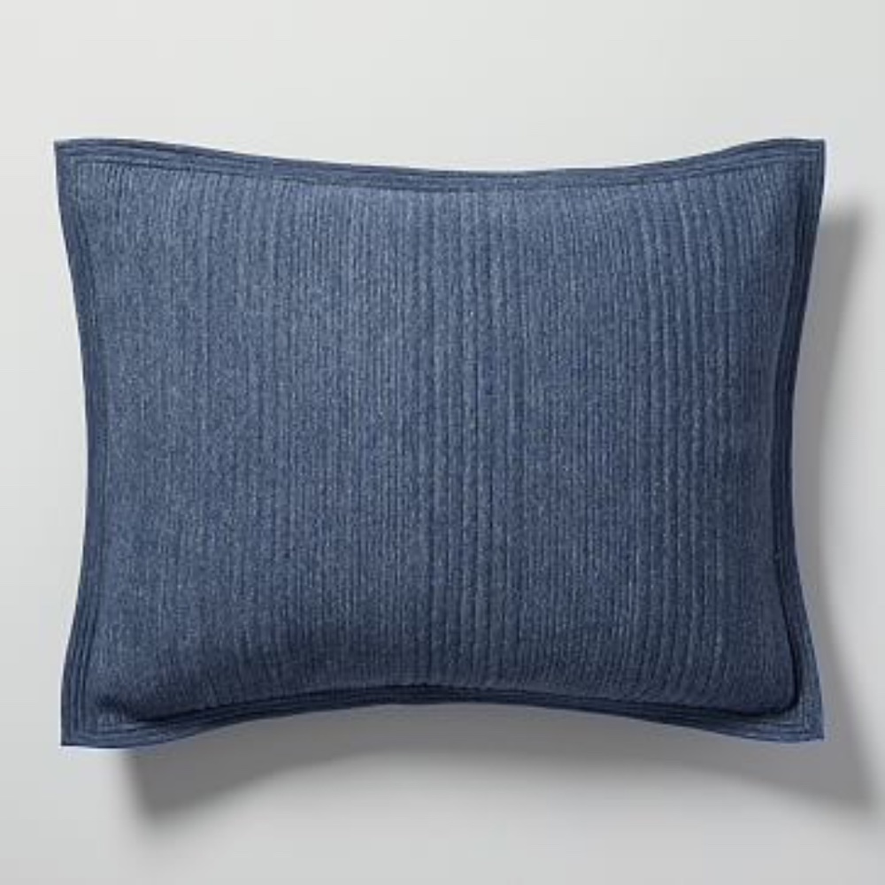 Cotton Cloud Jersey Duvet, Standard Sham, Midnight
